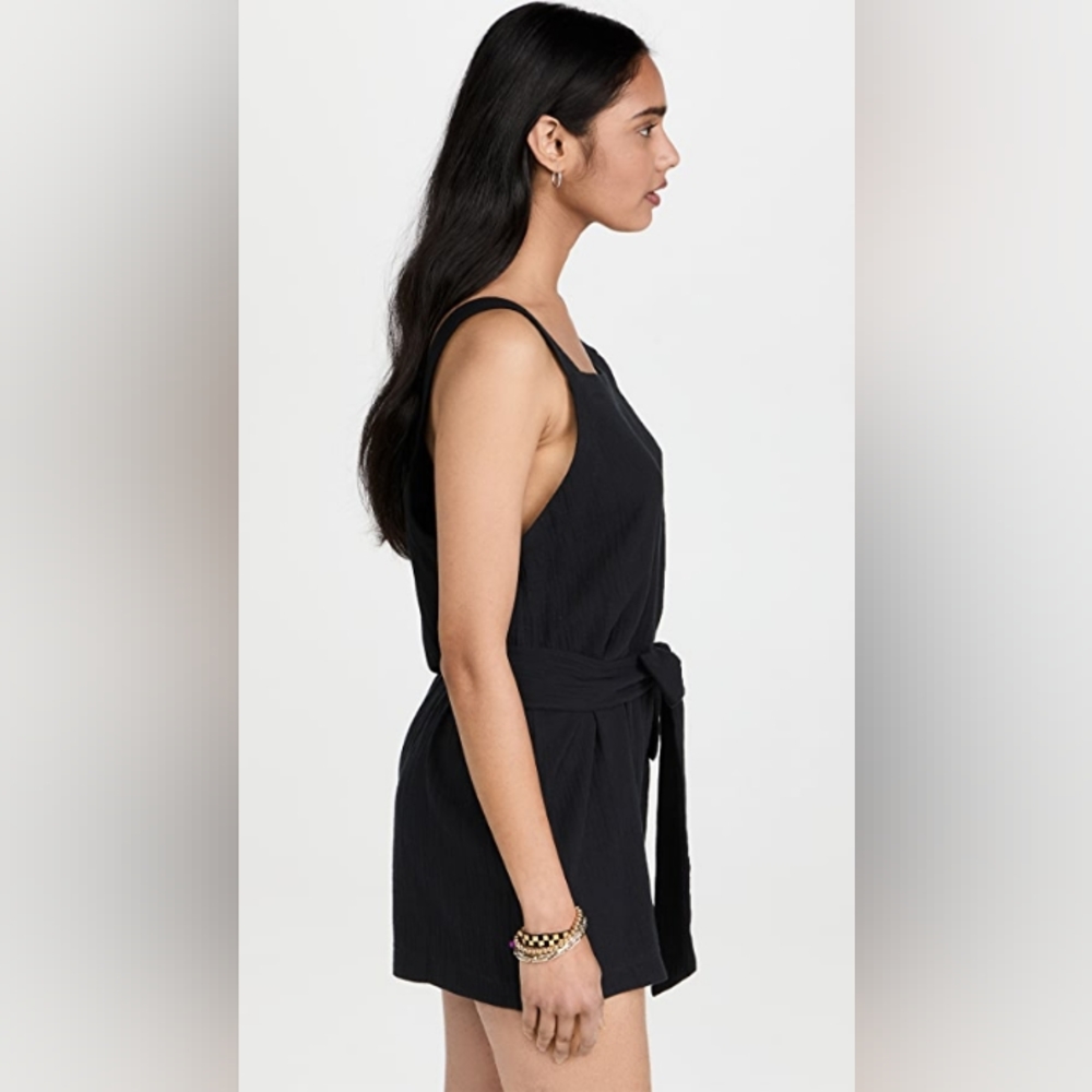 NWT Madewell Lightestspun tie-waist cover-up romper - Picture 3 of 13